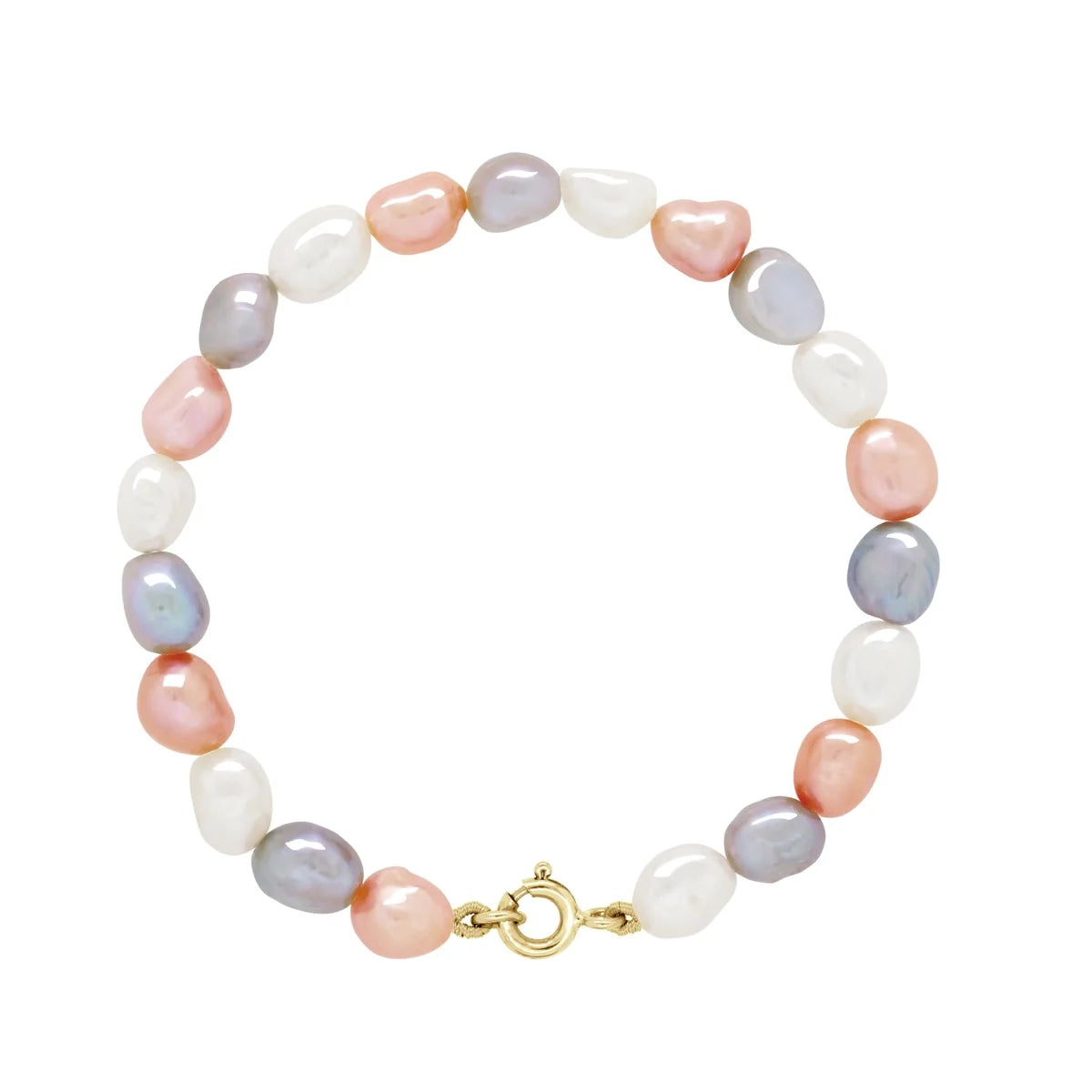 Bracelet Baroque Baroque Freshwater Pearl Lavender & Multicolour 6-7mm