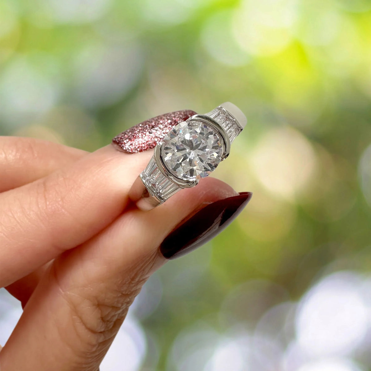Bullion Gold Be My Lady White Gold Layered Ring