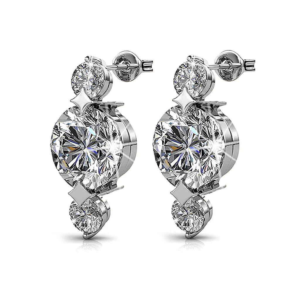 Krystal Couture Long Journey Drop Earrings Embellished with SWAROVSKI Crystals