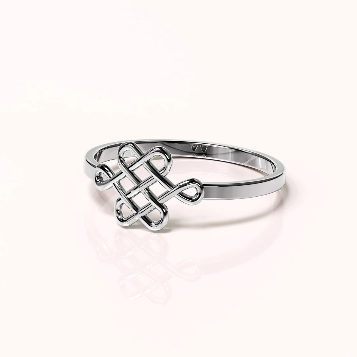 Solid 925 Sterling Silver Celtic Shield Knot Ring