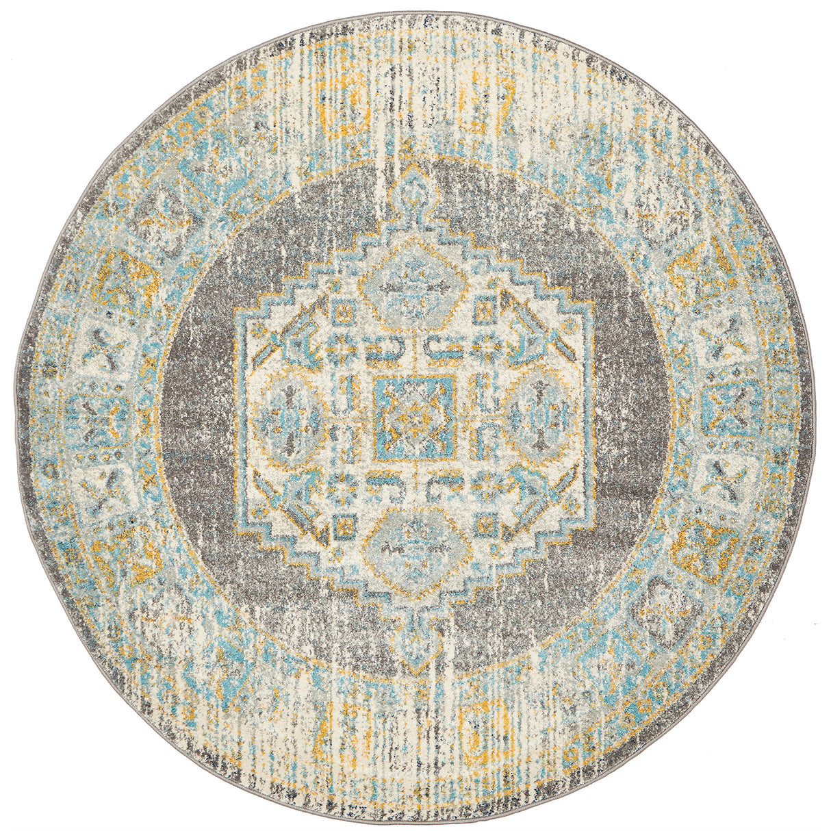 Century 944 Grey Round Rug