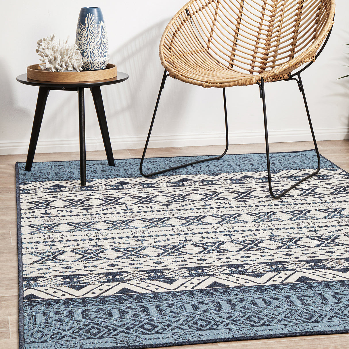 Seaside 3333 White Blue Rug