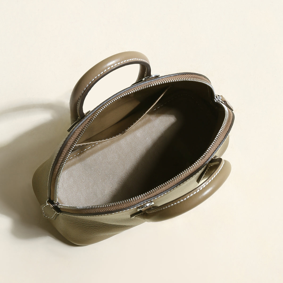Brooklyn Lady Top Handle Bag - Taupe