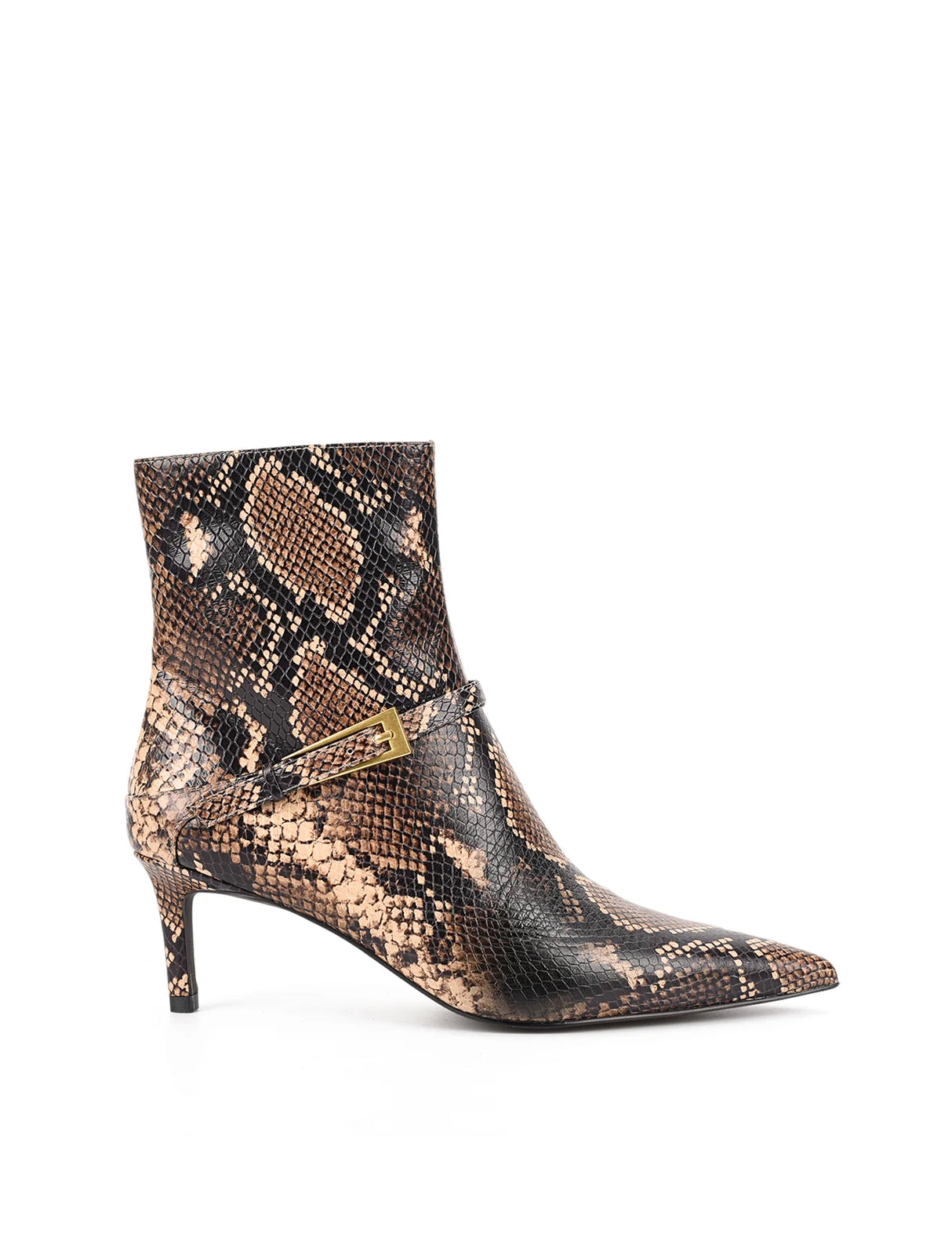 Siren Ankle Boots - Brown Snake Leather