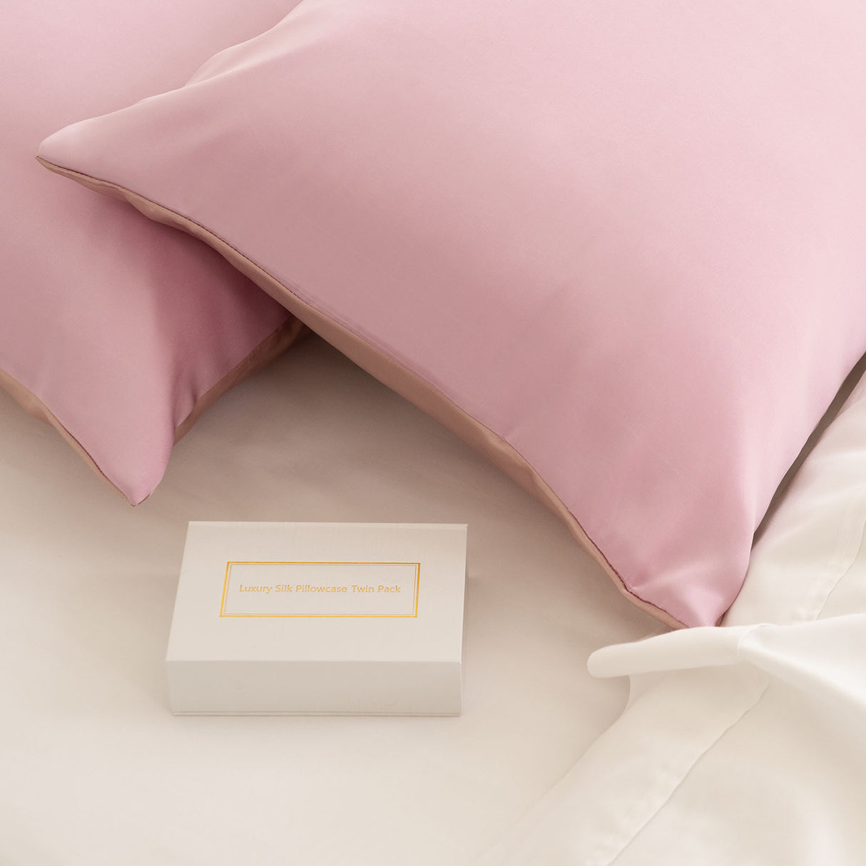 MULBERRY SILK PILLOW CASE TWIN PACK - SIZE: 51X76CM - LILAC