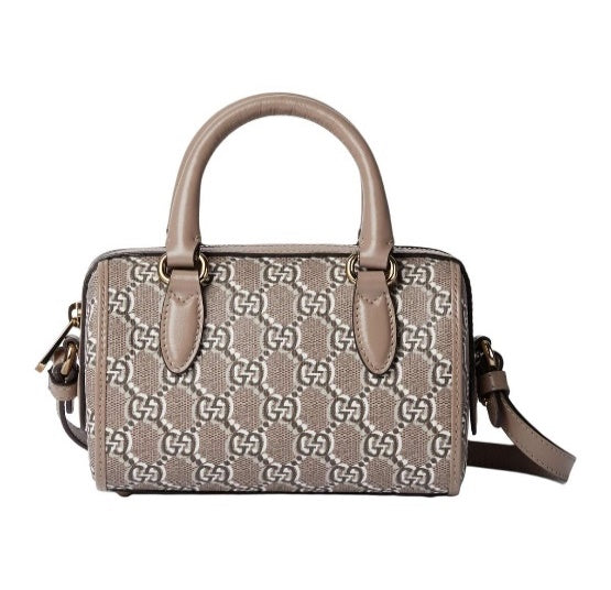 Gucci GG Monogram Small Shoulder Bag - Brown