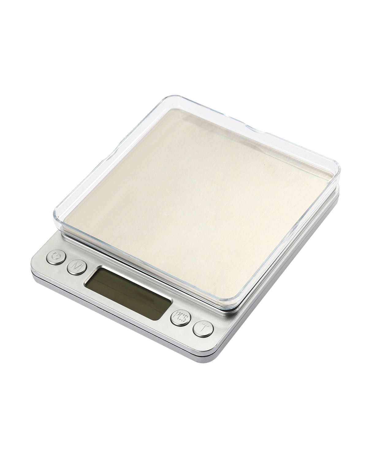 500G Stainless Steel Electronic Scale Clear Tray 0.01G Graduation Backlit Lcd Compact