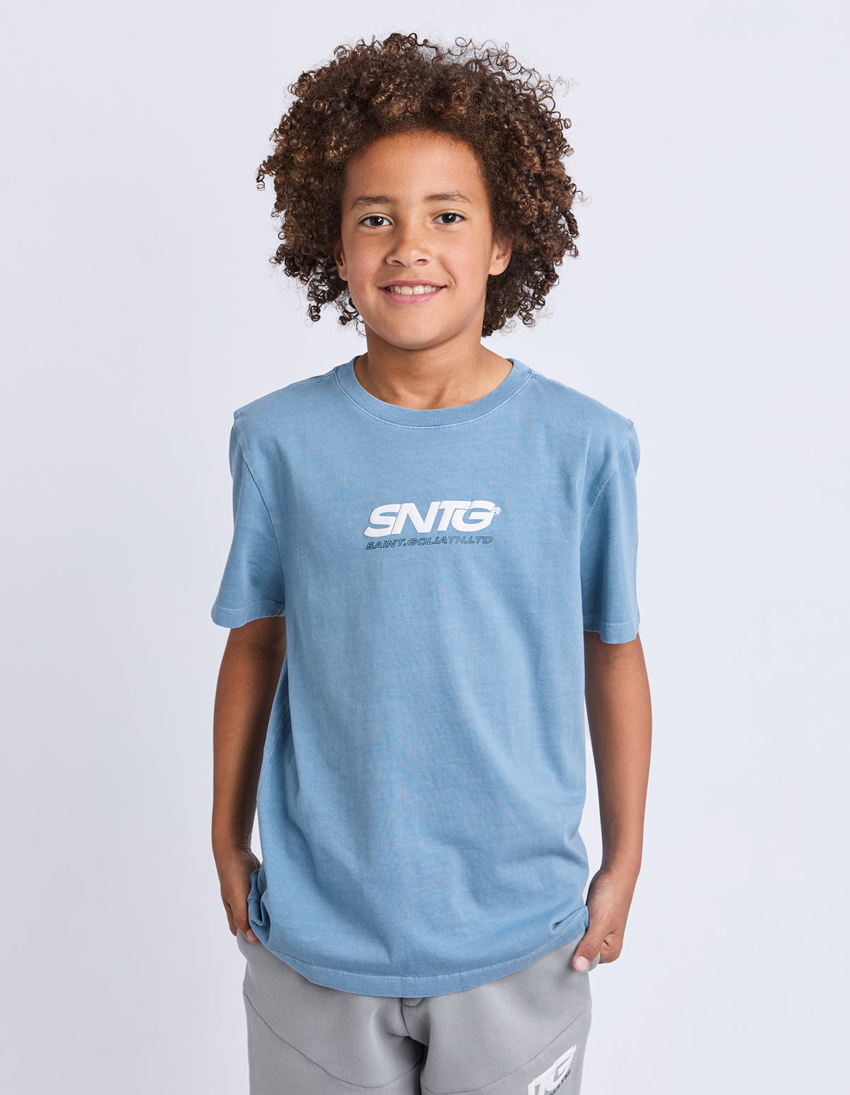 St Goliath Boys Challenger Tee - Mid Blue