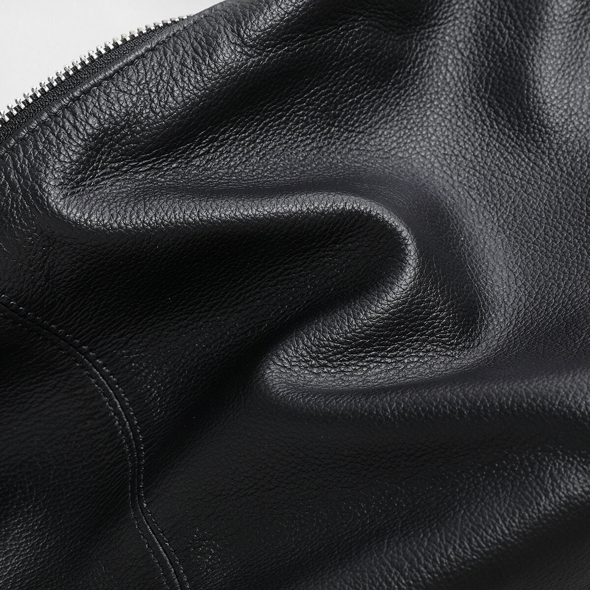 Vintage Leather Hobo Bag - Black