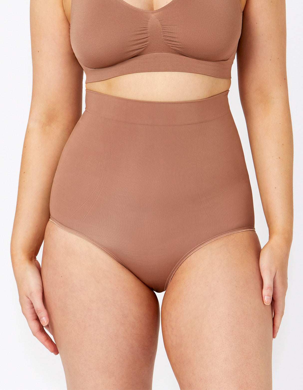 Ambra Kf Pow Lite Hi Waist Brief - Almond