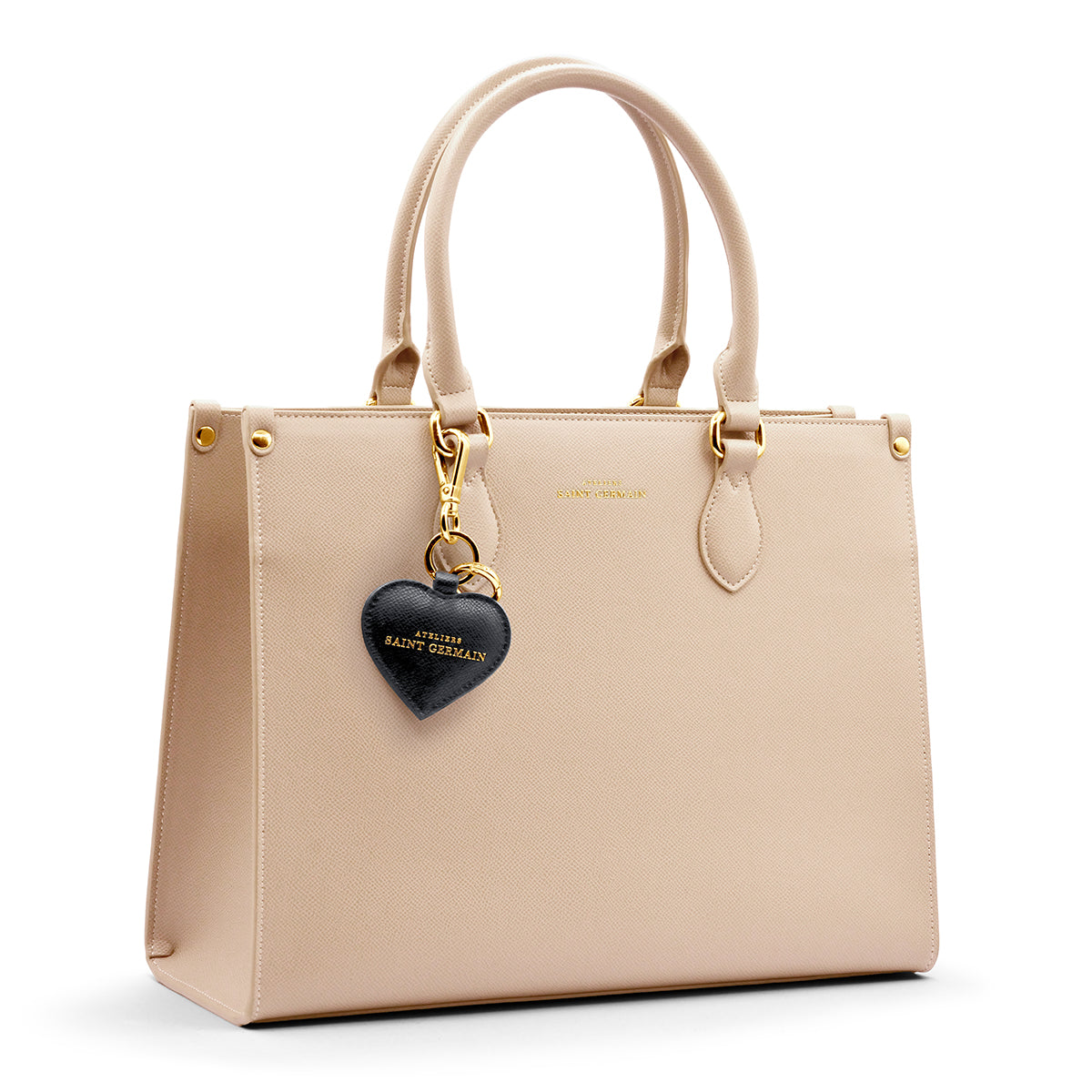 JEWELRY BAG - KEY RING "HEART" BLACK