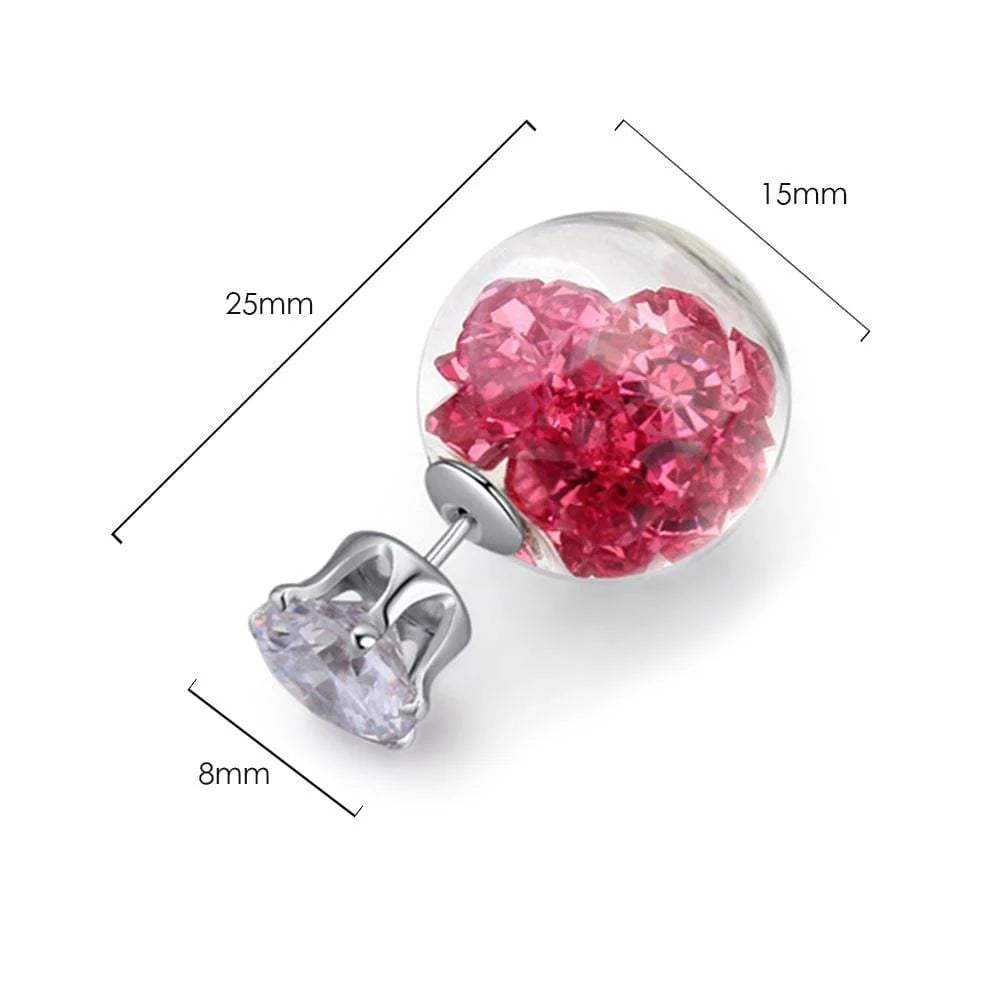Bullion Gold Stardust Bubble Earrings Pink