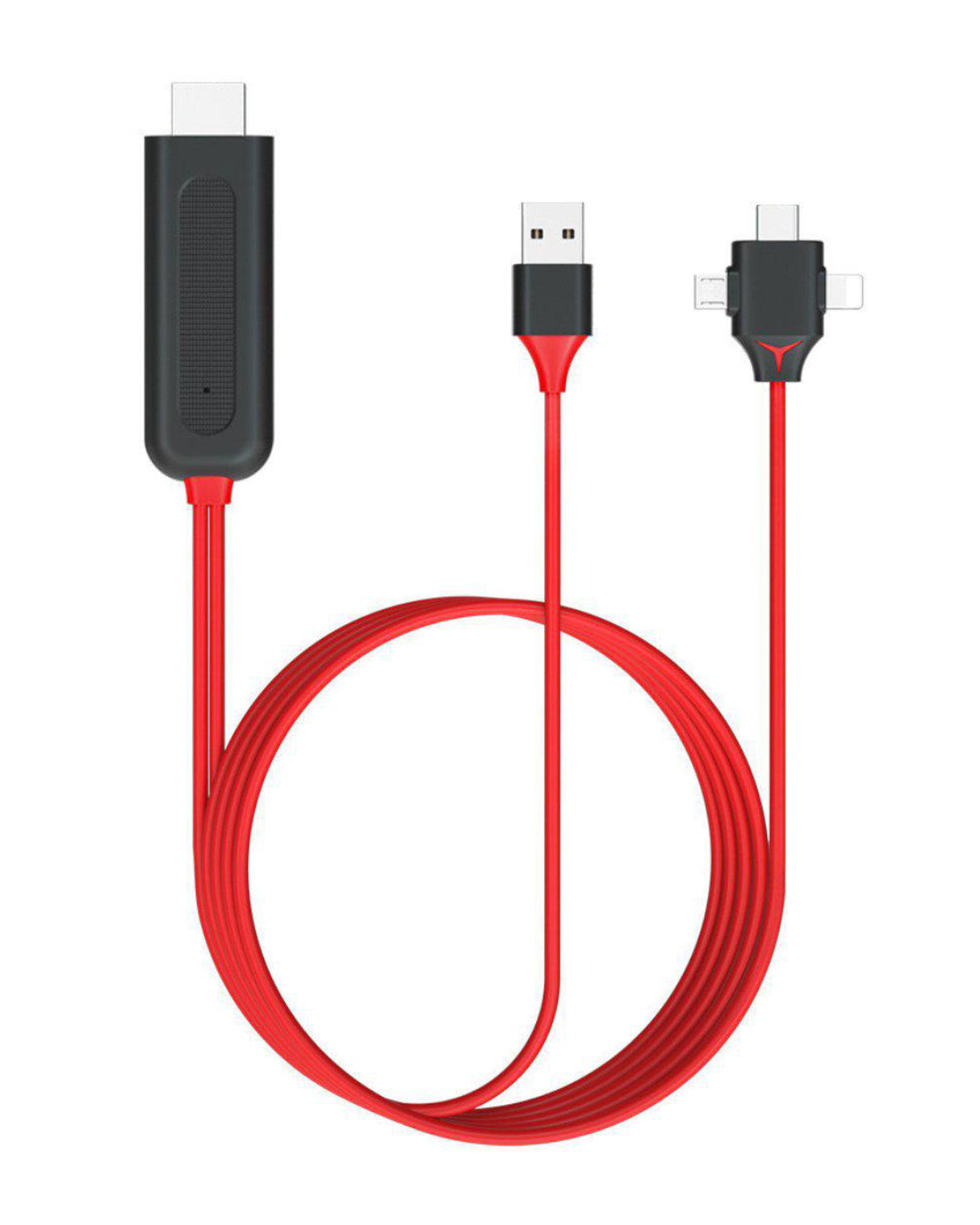 TODO 3 in 1 HDMI to Lightning Micro USB Type C Adapter Cable Charge iPhone Android AV TV