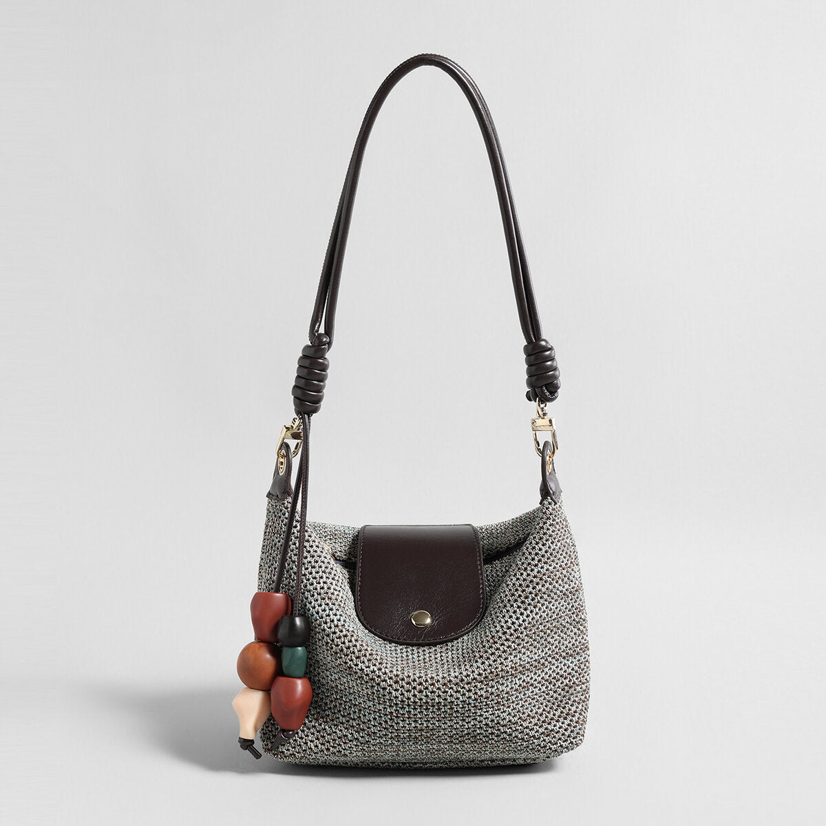 Woven Textile Shoulder Bag - Sage