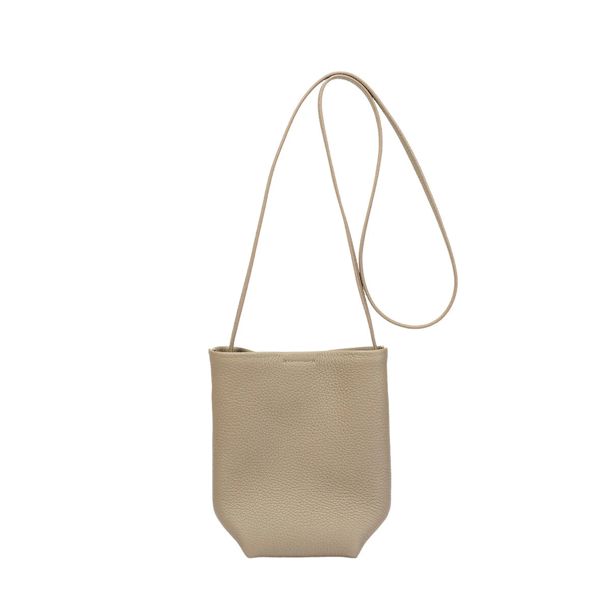 BAMEI Genuine Tuscany Leather Mini Bucket Bag - Taupe
