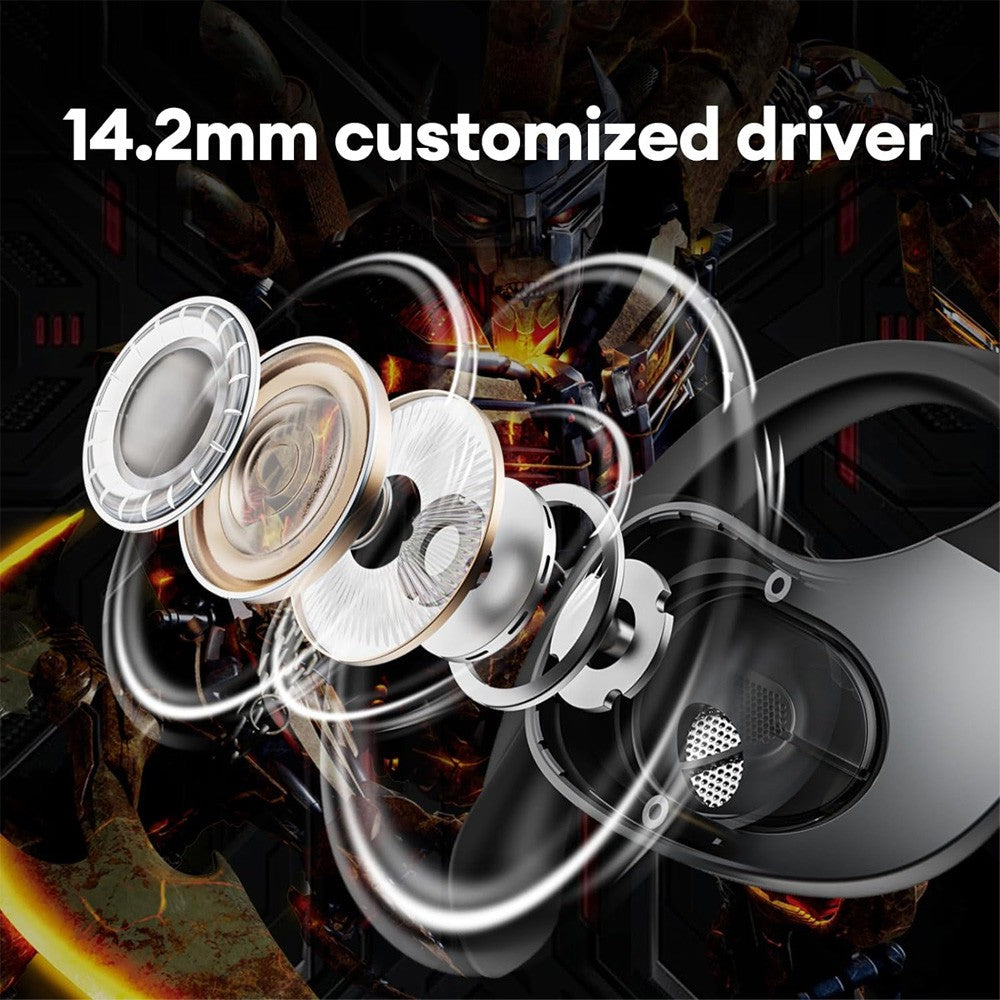 Transformers Wireless Earbud OWS Ear Hook Earphones Bluetooth V5.4 TF-T07 - Grey