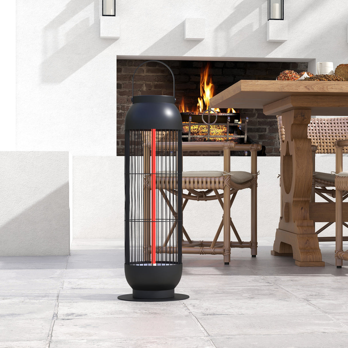 Havana s Portaheat 1000 Electric Heater Patio Stainless Steel Black