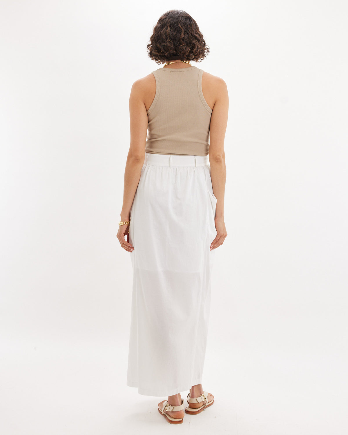 Amelius Nora Pocket Maxi Skirt - White