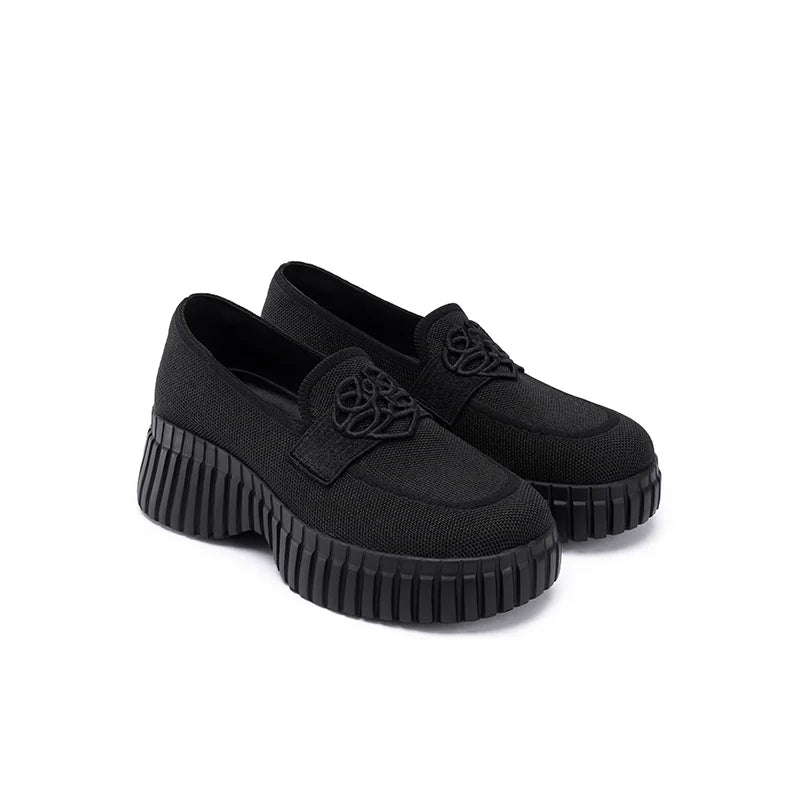 Gentleman Chunky Platform Loafers - Black