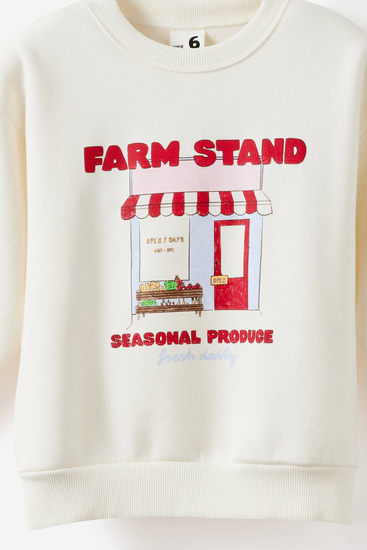 Cotton On Kids Girls Sammy Oversized Crew