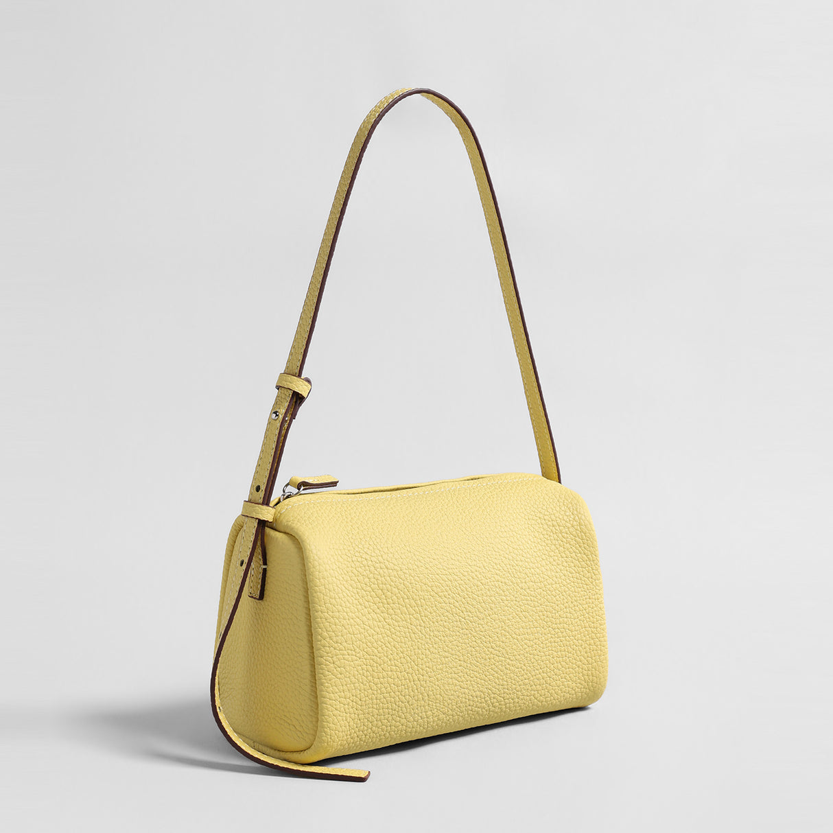 Premium Pebbled Calfskin Cylinder Bag - Yellow