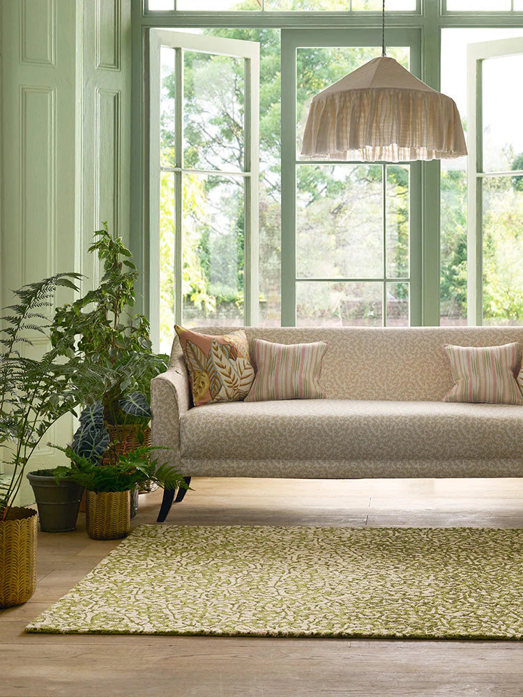 Sanderson Truffle Olive 446007 Outdoor Rug