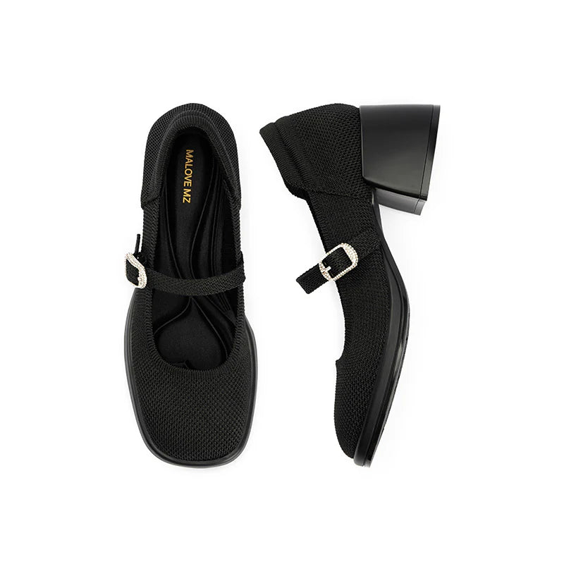 Lafayette Square Toe Mary Jane Pumps - Black