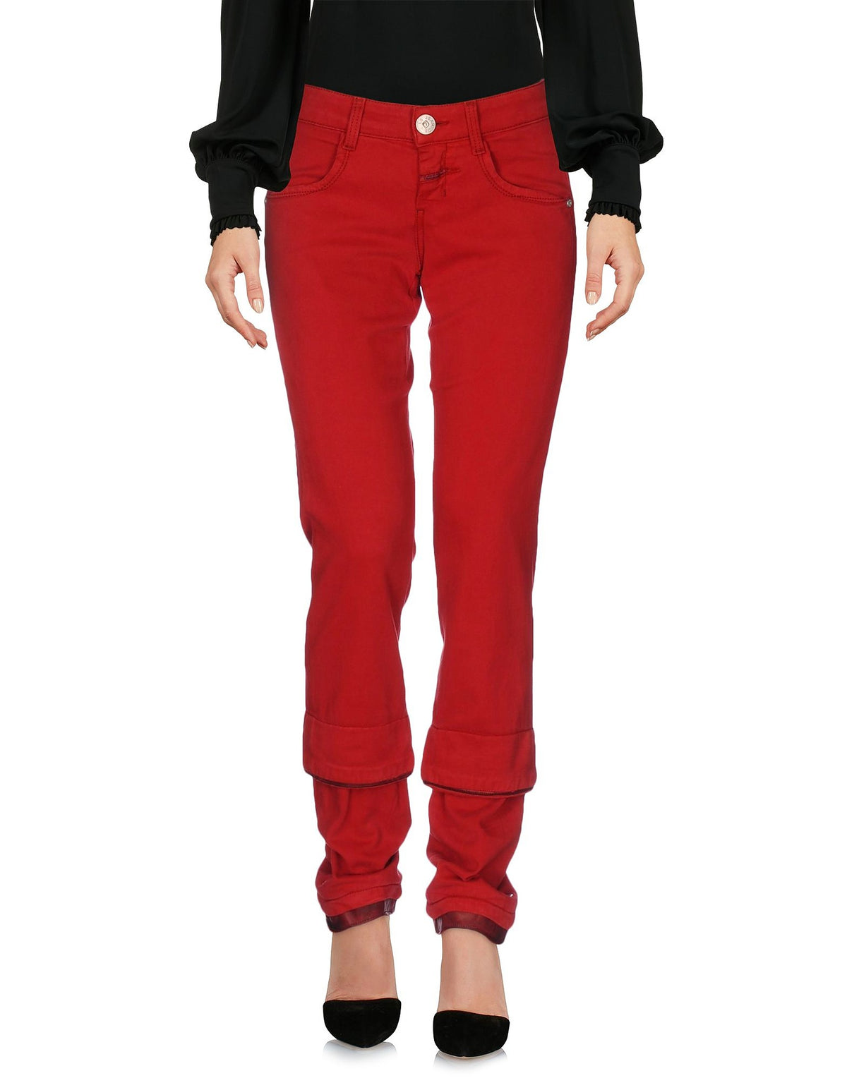Le Jean De Marithé + François Girbaud Womens Pants - Red
