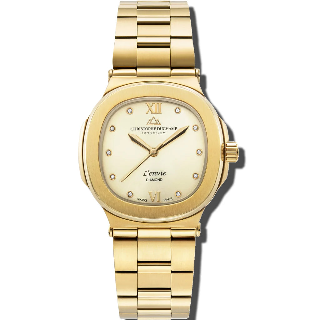 Christophe Duchamp L'envie (Womens) - Champagne Dial & 316L Stainless Steel Strap