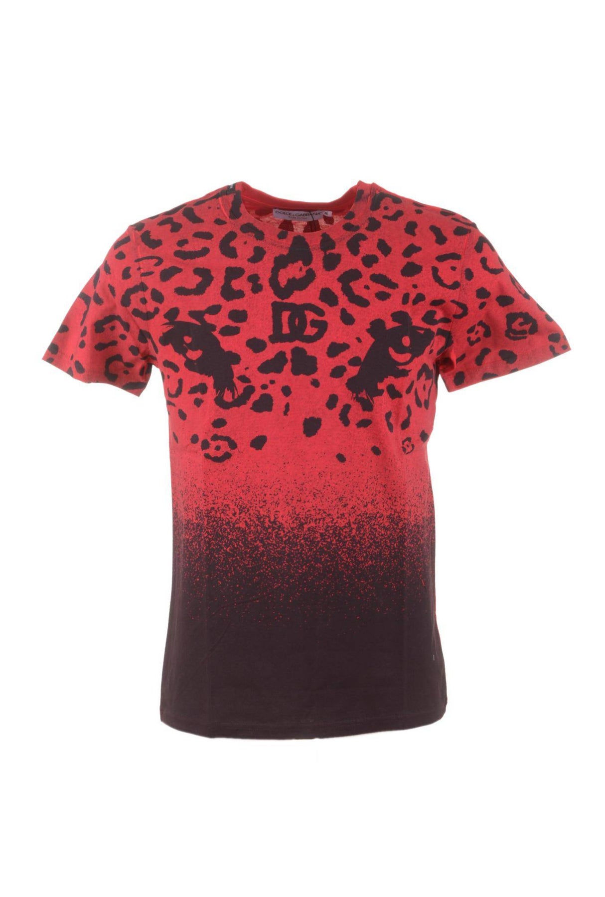 Dolce & Gabbana Men Animal Print Short Sleeve T-shirt