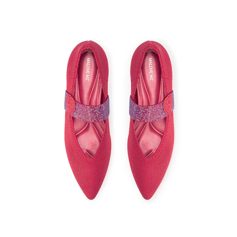 Belle Detachable Strap Mary Jane Heels - Watermelon