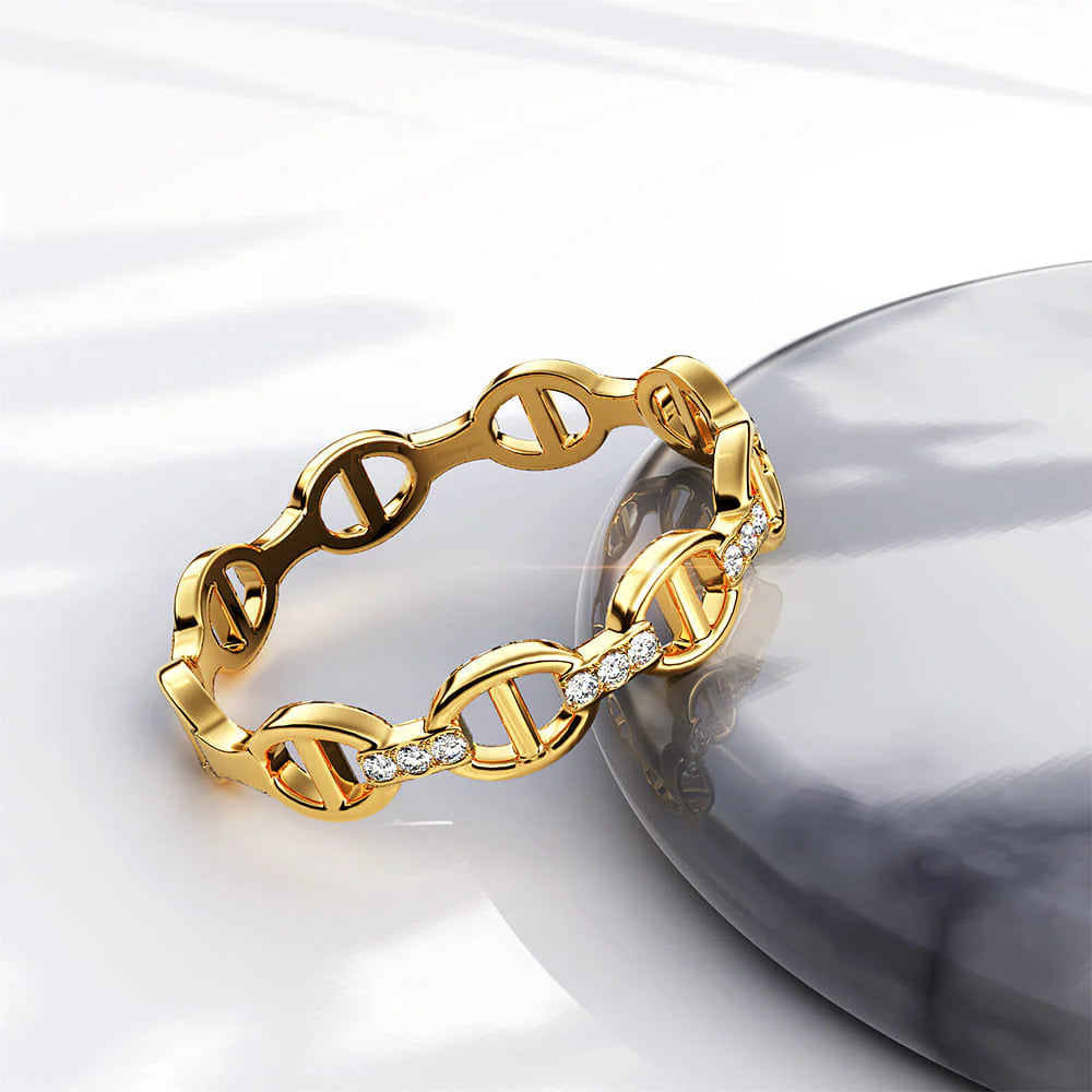 Bullion Gold Mariner Link Ring In Gold