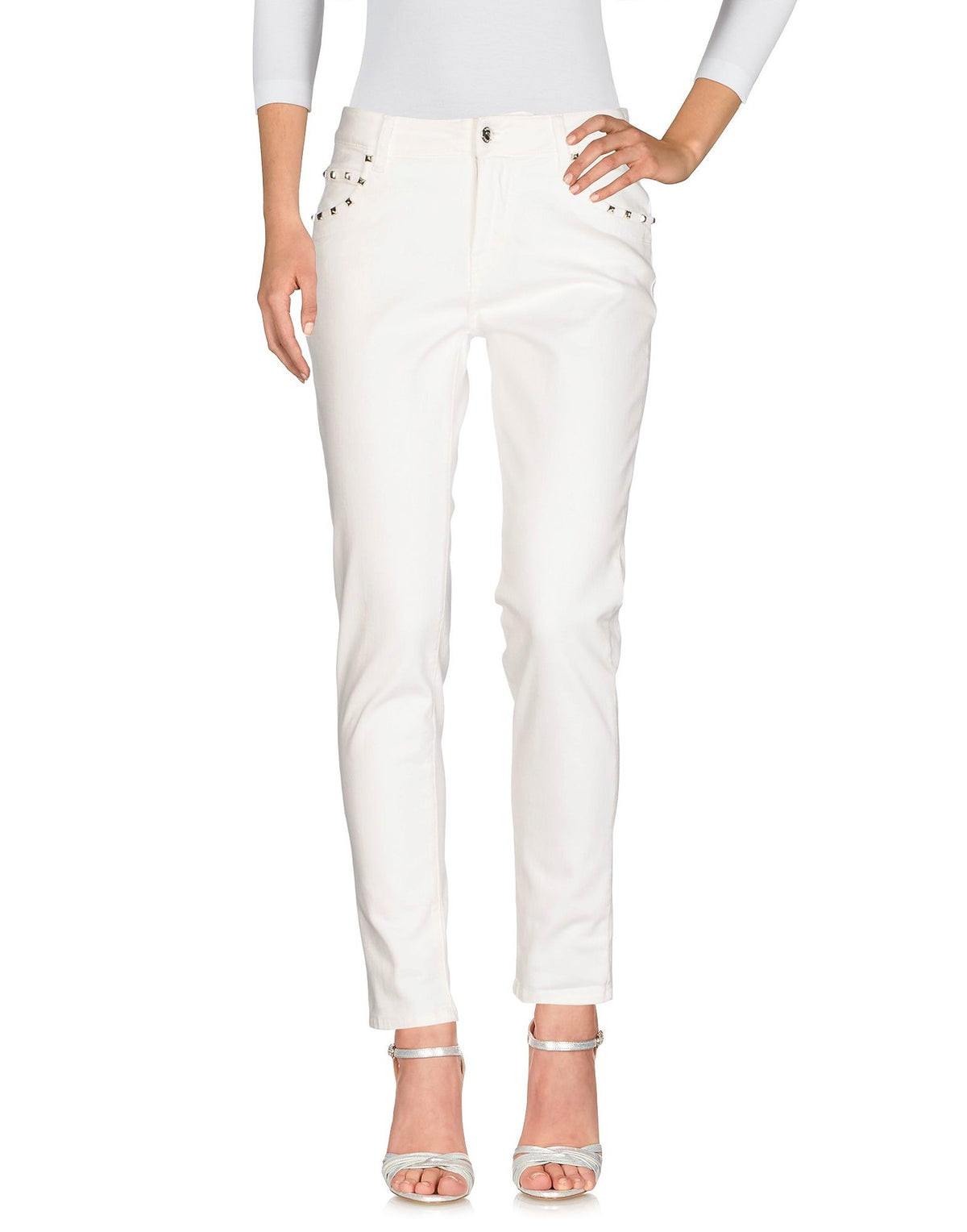 Angelo Marani Womens Jeans - Ivory