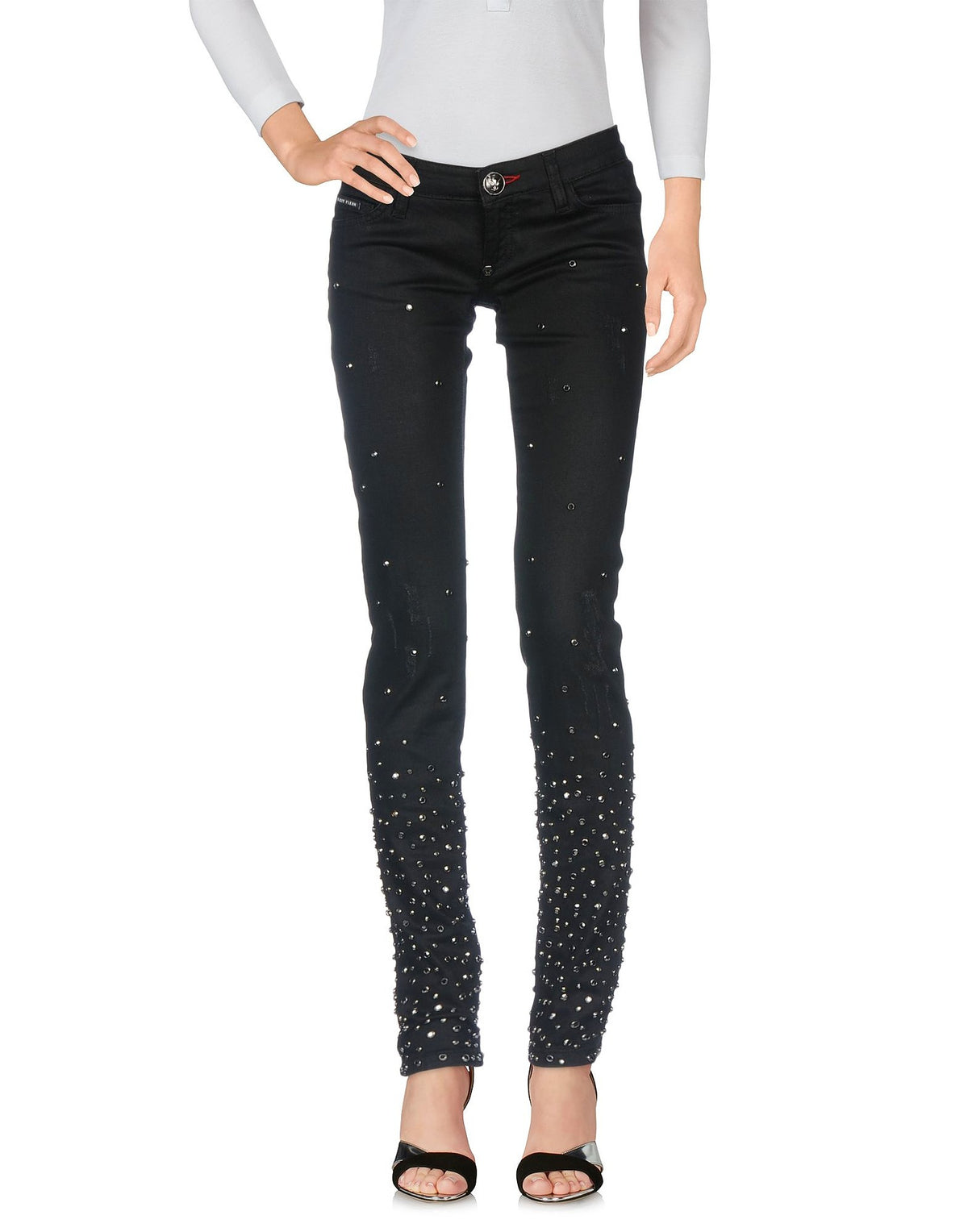 Philipp Plein Womens Jeans - Black