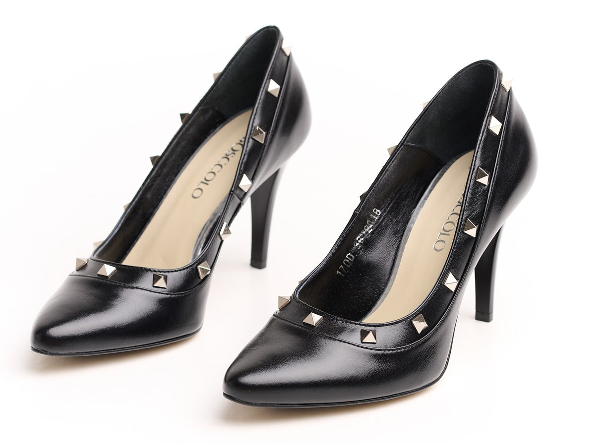 Bosccolo Womens High Heels - Black/Silver