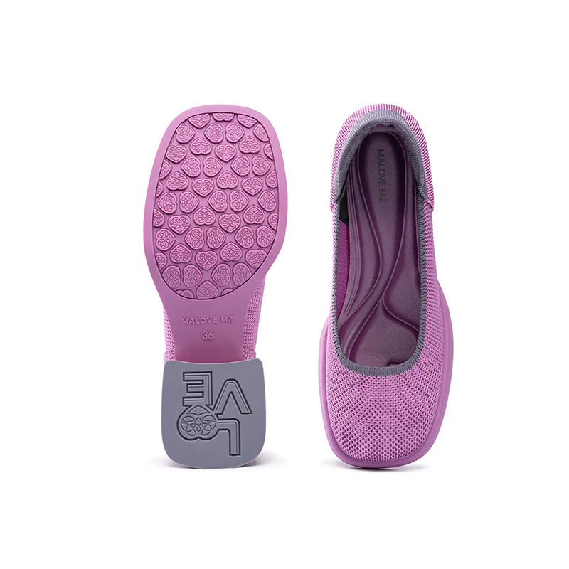 Vintage Square Toe Mary Jane Pumps - Fuchsia