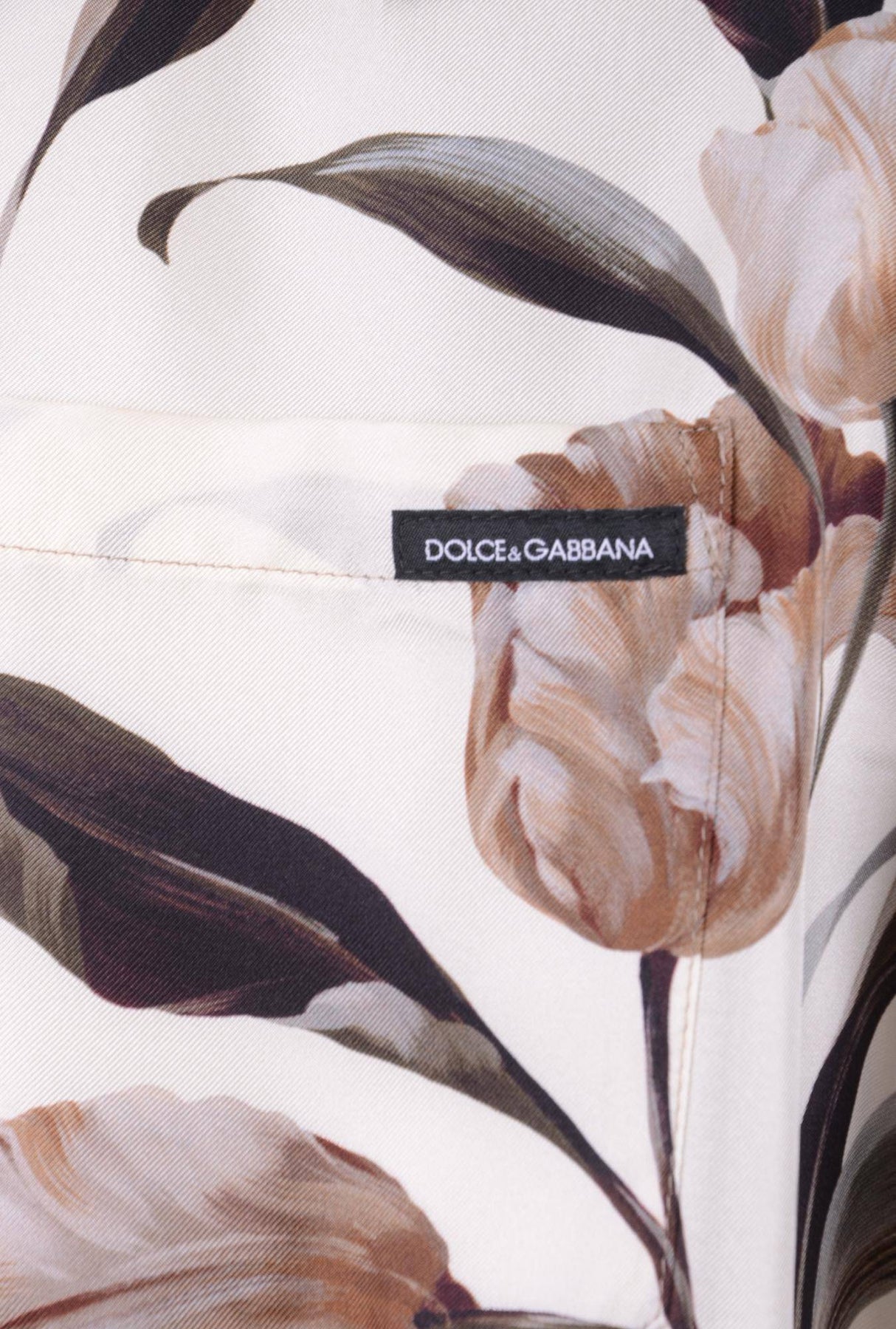 Dolce & Gabbana Men Flowers Combined Long Sleeve Shirt