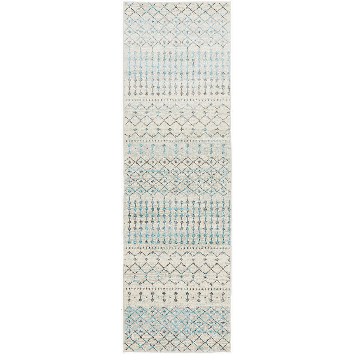 Evoke 260 White Runner Rug