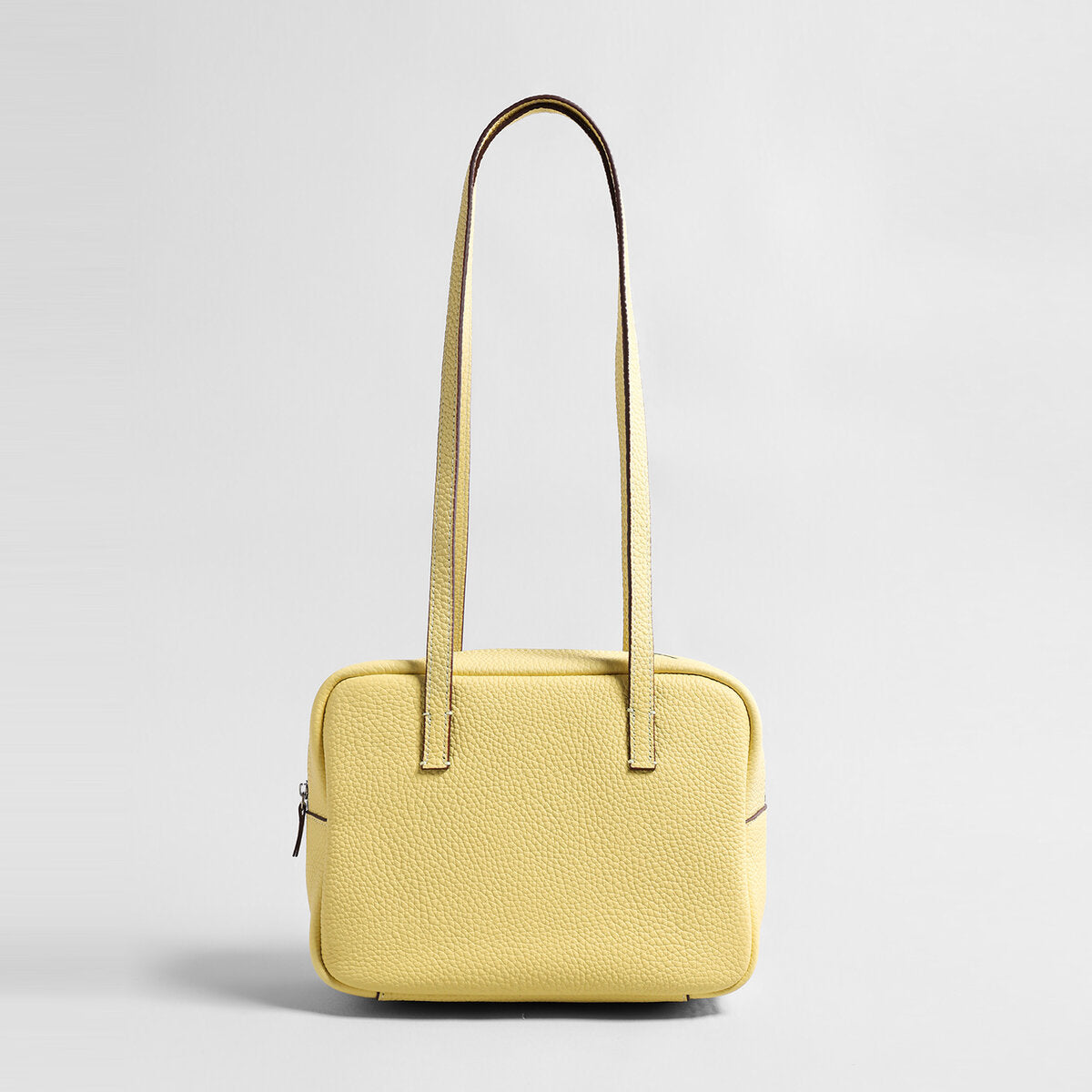 Premium Pebbled Calfskin Bowling Bag - Yellow