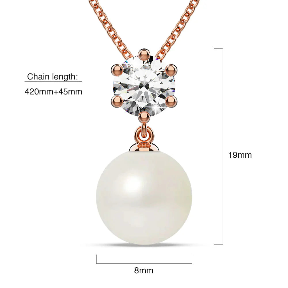 Krystal Couture Margaux Necklace Embellished with SWAROVSKI Crystal Pearls and SWAROVSKI Crystals