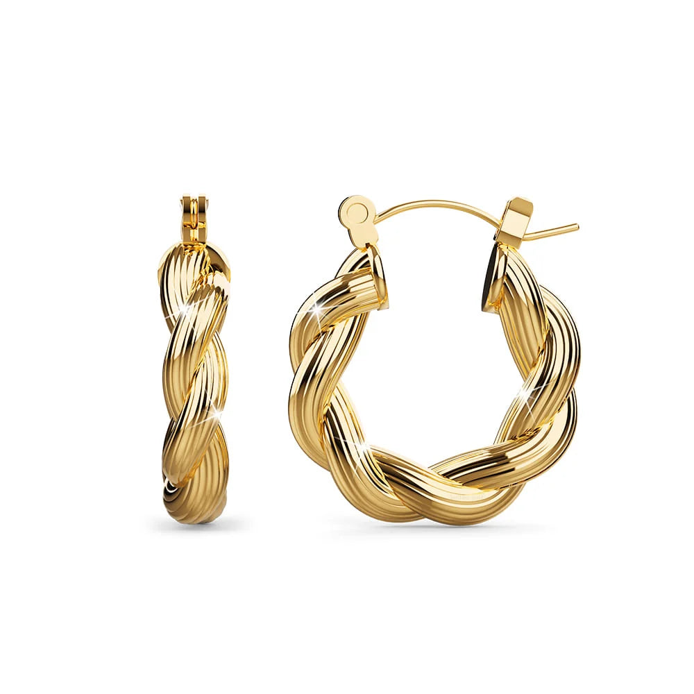 Bullion Gold Thea Twisted Hoop Earrings