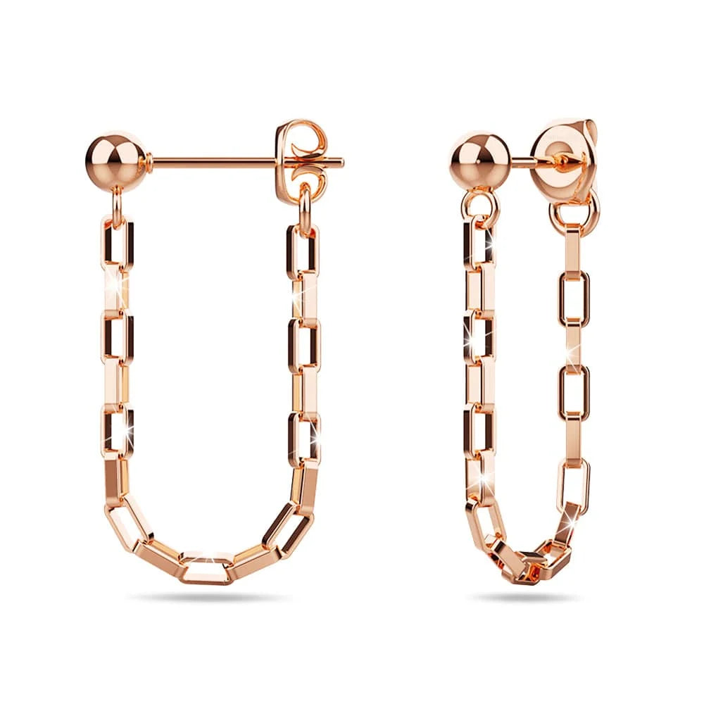 Bullion Gold Merry Stud Ball Rose Gold Layered Earrings