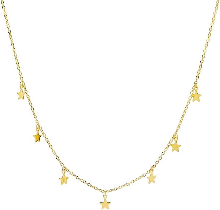 Liv Oliver 18K Gold Star Charm Necklace