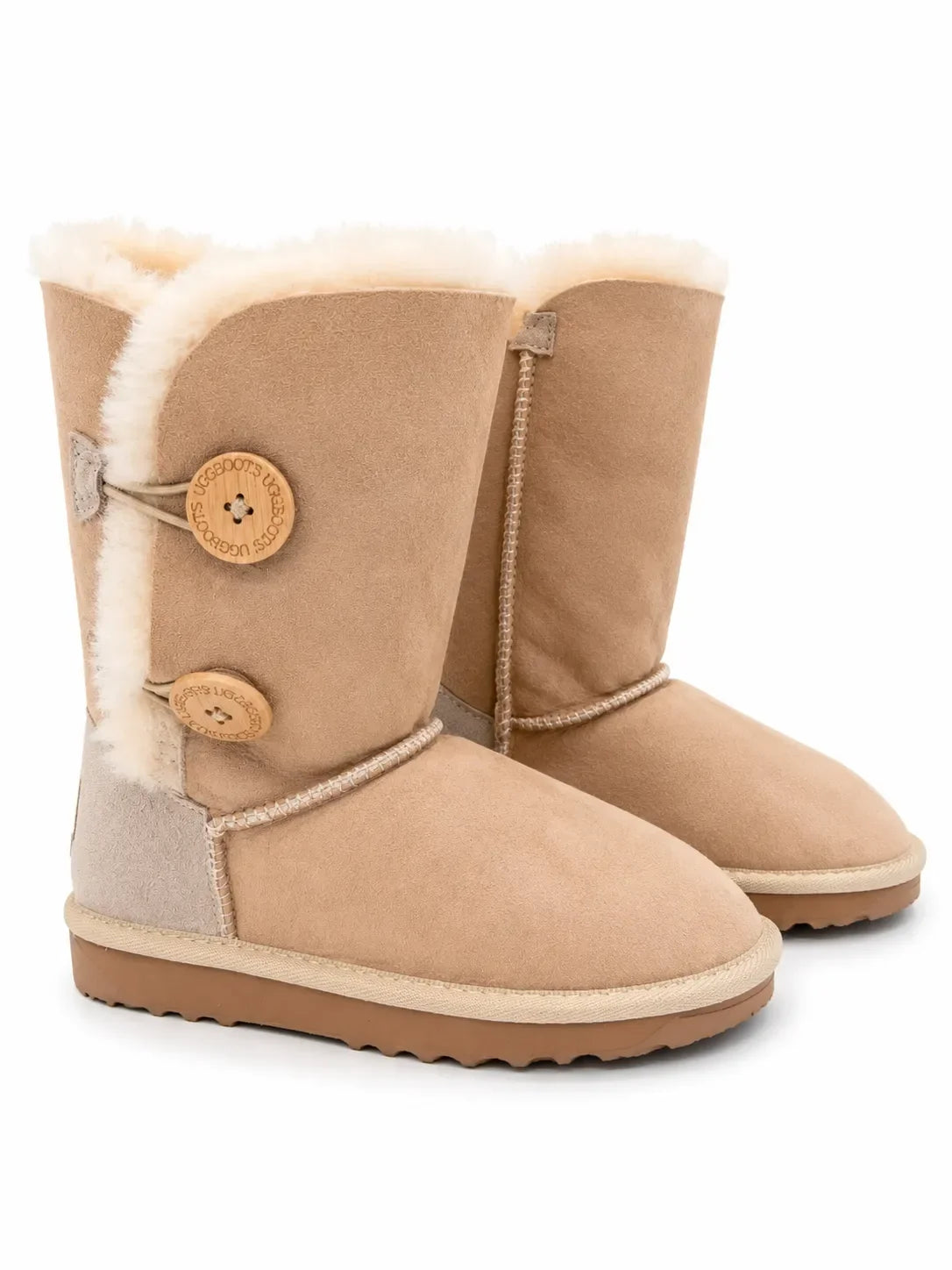 Australian Leather Ugg 2Button - Sheepskin - Natural - AU11