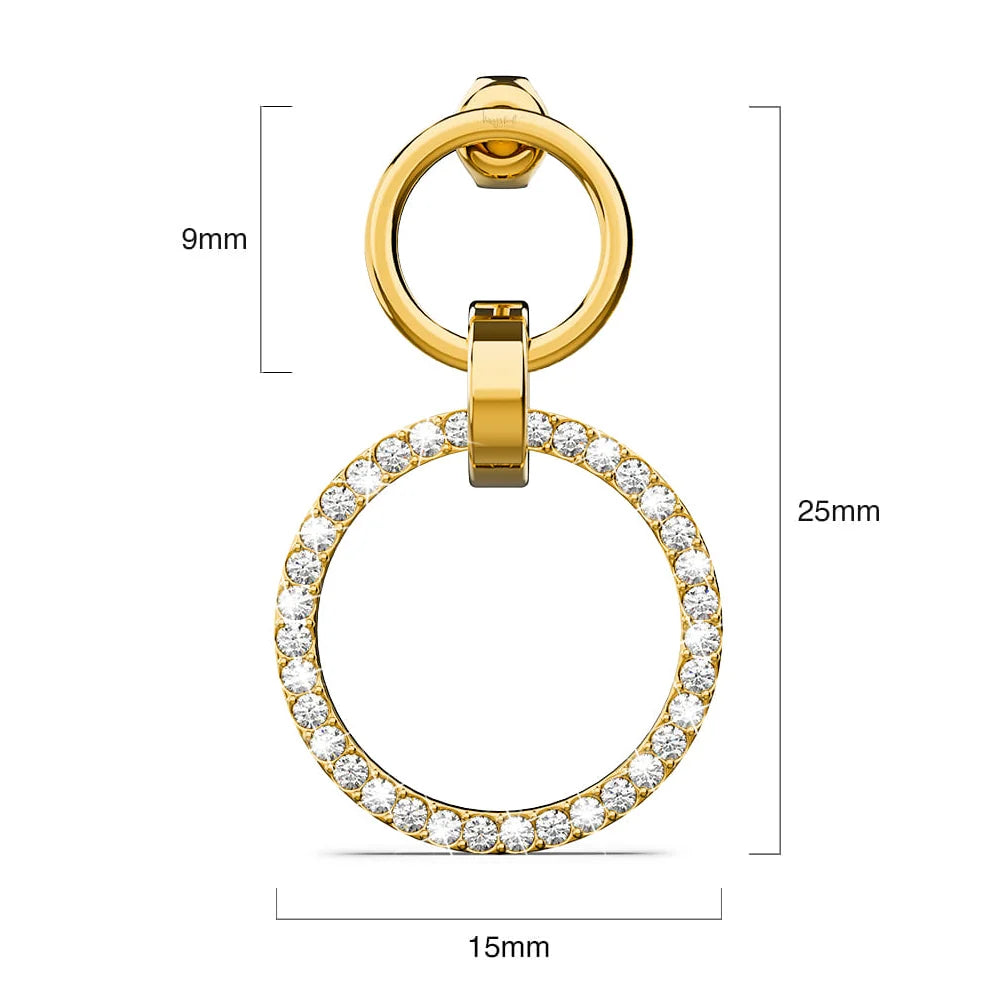 Boxed Orbit Earrings, Bracelet & Necklace Set with SWAROVSKI® Crystal in Gold