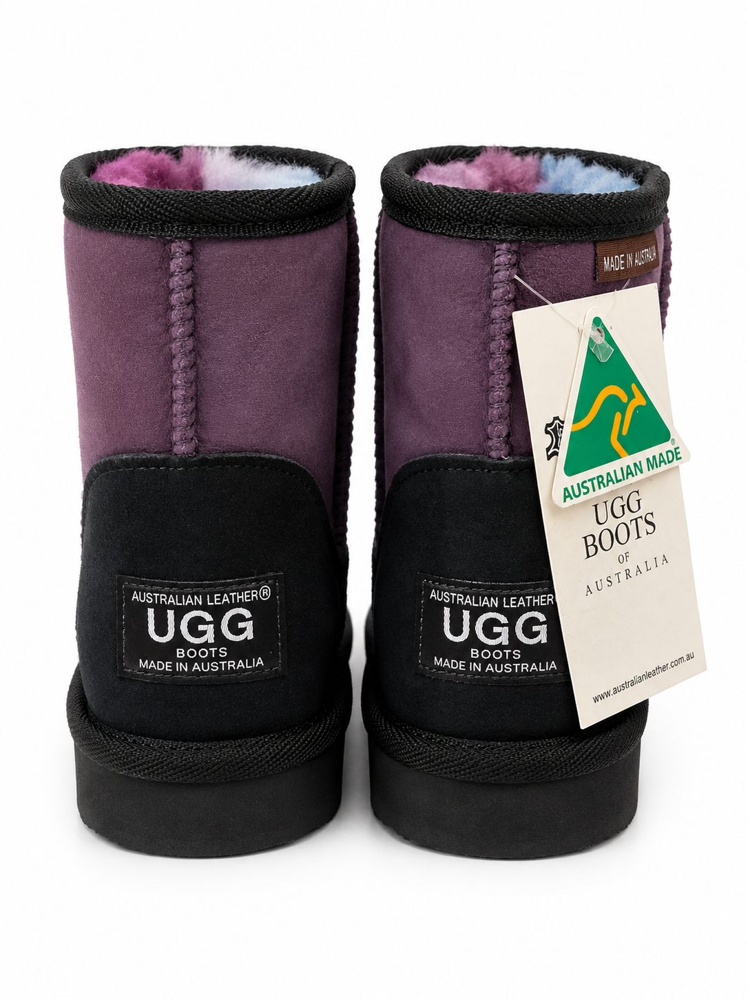 Australian Leather Ugg Kids Colour Block Short - Pink - AU4