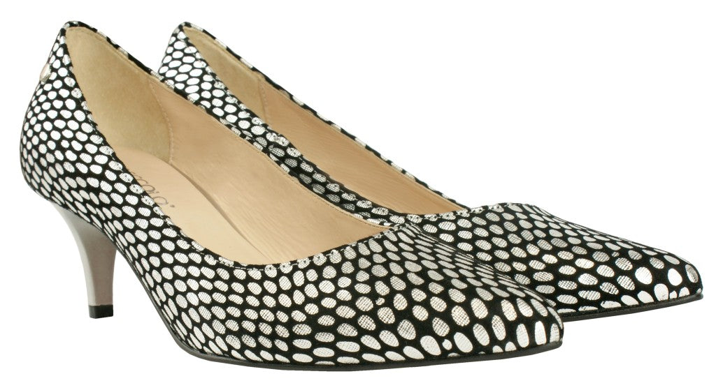 Bosccolo Womens High Heels - Silver Scales