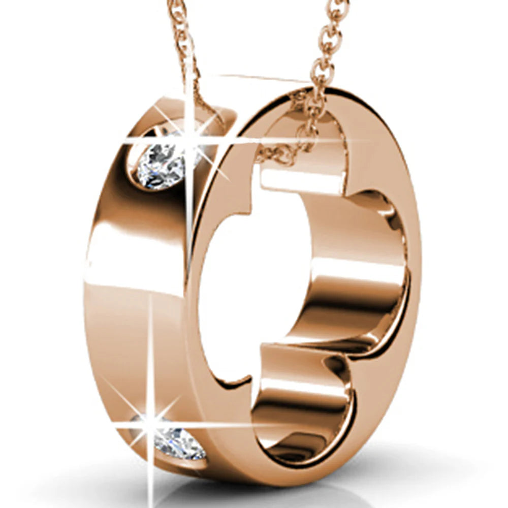 Krystal Couture Ring Pendant Necklace Embellished with SWAROVSKI Crystals