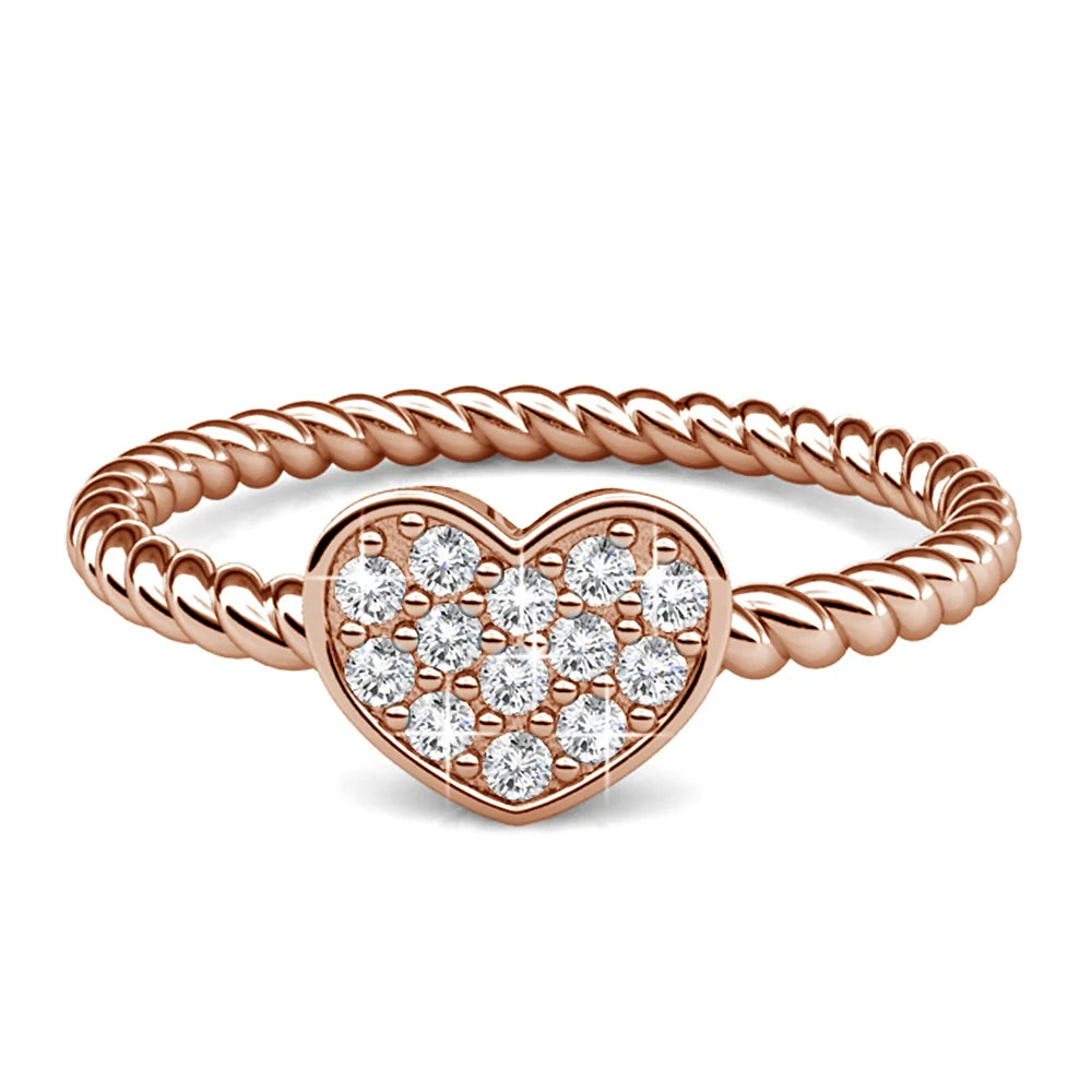 Boxed Krystal Couture Sensational Lux Watch with Ring Set Embellished Crystals from SWAROVSKI® in Rose Gold