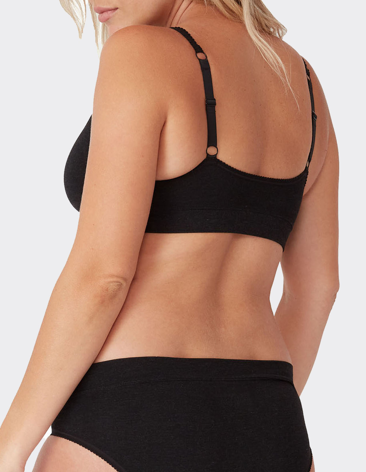 Ambra B Maternity Crossover Crop - Charcoal Marle